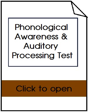 Phonological Awareness Test