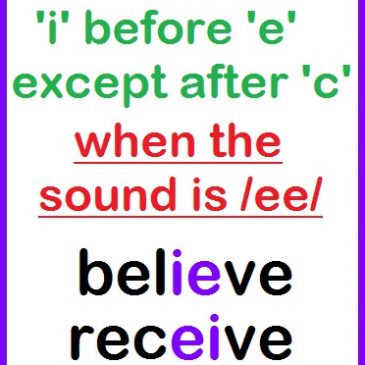 ‘i’ before ‘e’