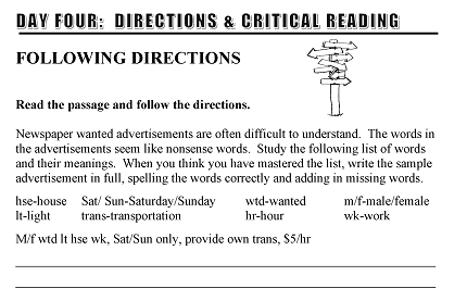 Following Directions – Cracking the ABC Code