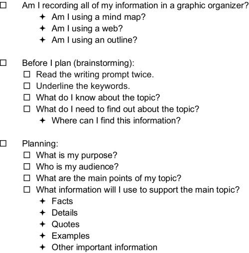 Creating Writer’s Checklists Cracking the ABC Code
