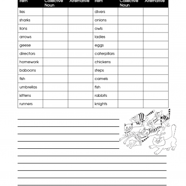 Collective Nouns Activity